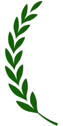 Left decorative leaf